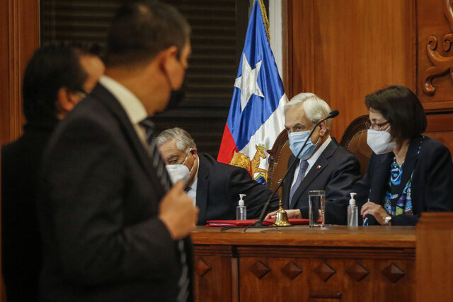 Sebastián Piñera asiste a ceremonia de proclamación de resultados de la elección de convencionales constituyentes por parte del Tribunal Calificador de Elecciones.