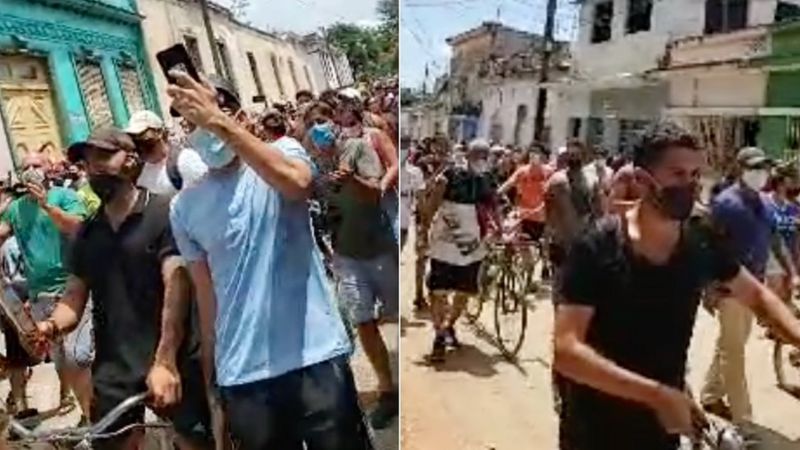 Inusual y masiva protesta en Cuba