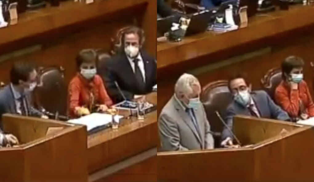 Paula Daza y Enrique Paris en la Cámara de Diputados