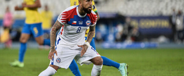 Arturo Vidal, durante el partido valido por los octavos de final de la Copa América 2021, entre las selecciones de Chile y Brasil
