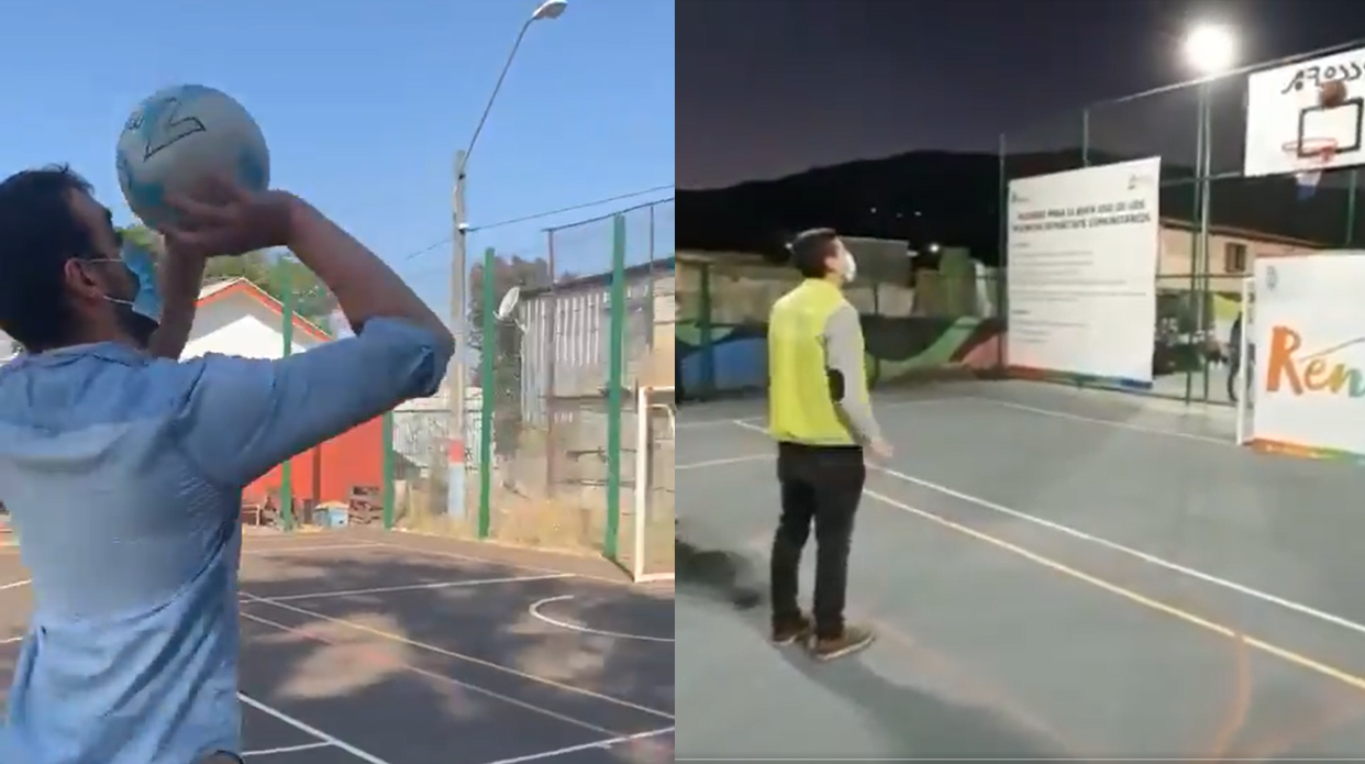 Luego de subir videos demostrando sus destrezas en el básquetbol, los alcaldes de Renca y Maipú se desafiaron a un partido.