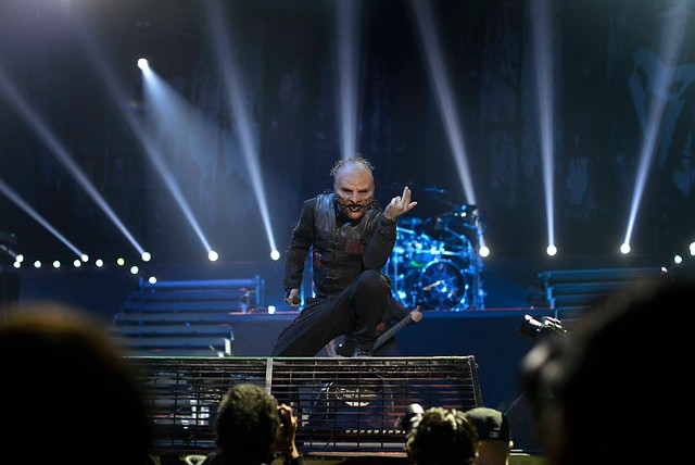 La banda norteamericana Slipknot, se presentó en el Movistar Arena.