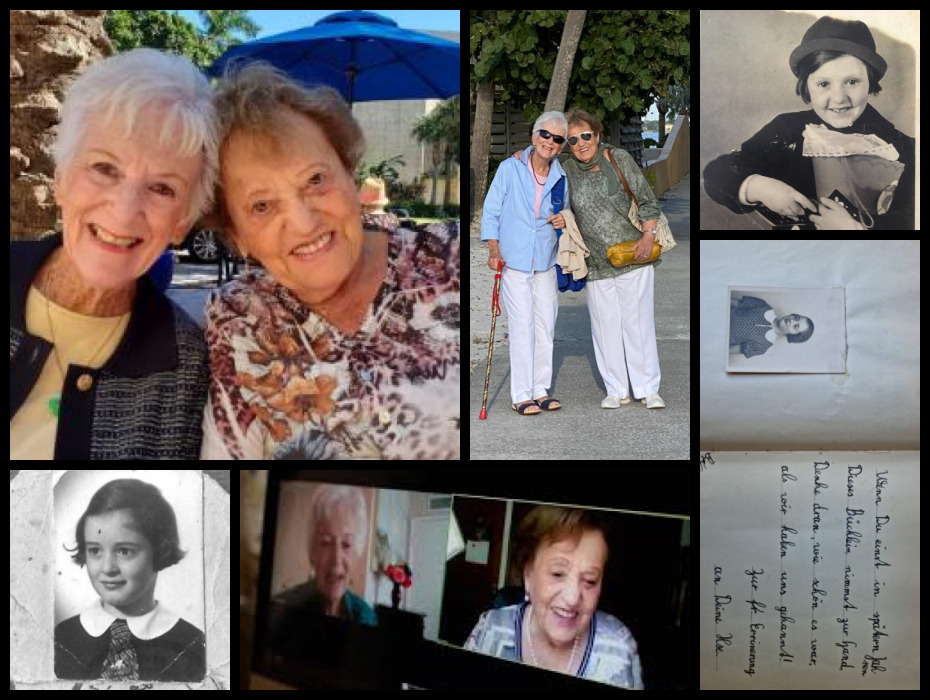 La imagen es un collage con diferentes fotos de Ana María y Betty