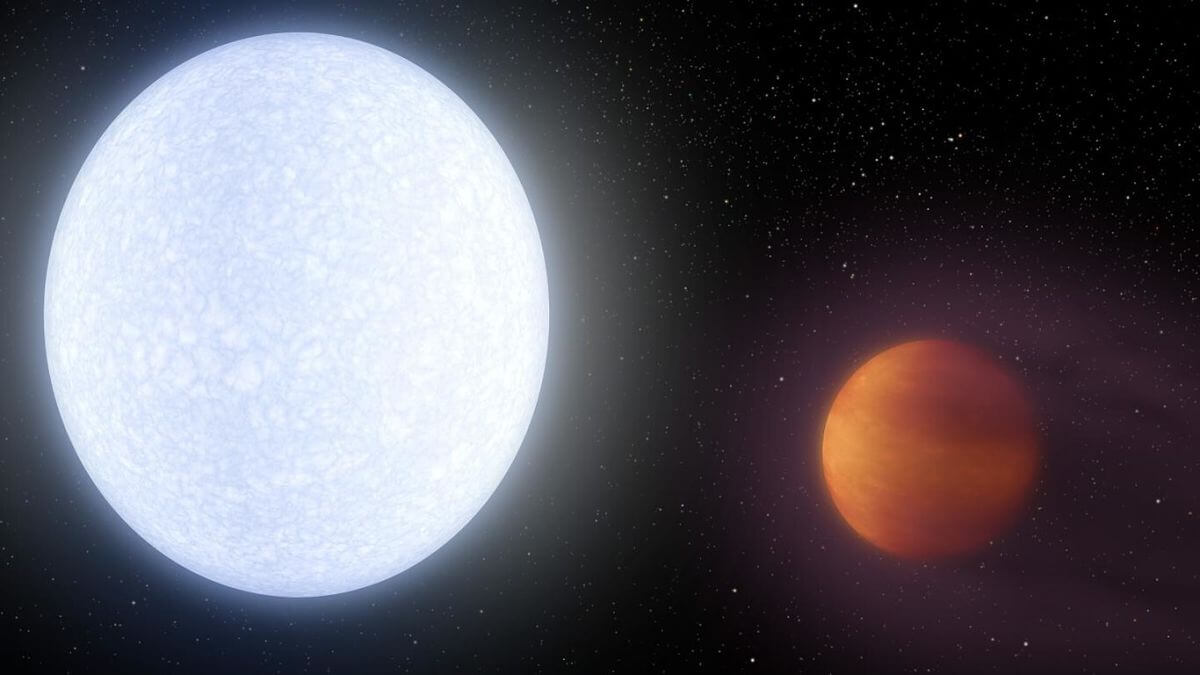 Exoplaneta siendo ovalado por su propia estrella