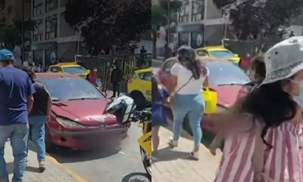 "Fue media hora": captan momento en el que regresó la mamá de niño abandonado en auto de Providencia