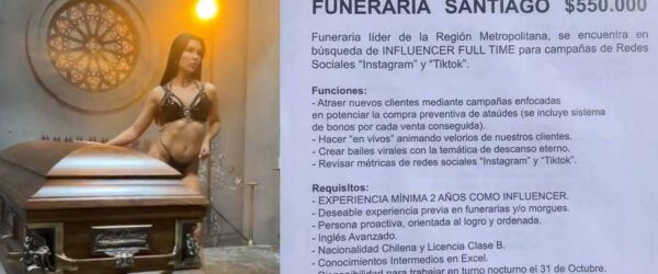 ¿Se busca influencer para funeraria en Santiago? La historia de un meme