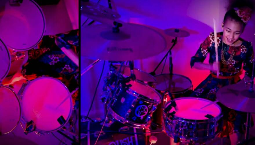 Talentosa baterista de 11 años sorprende las redes con cover de Rush
