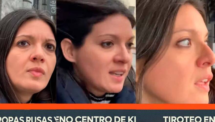 VIDEO. Reportera chilena despacha en vivo sorprendente tiroteo en Kiev