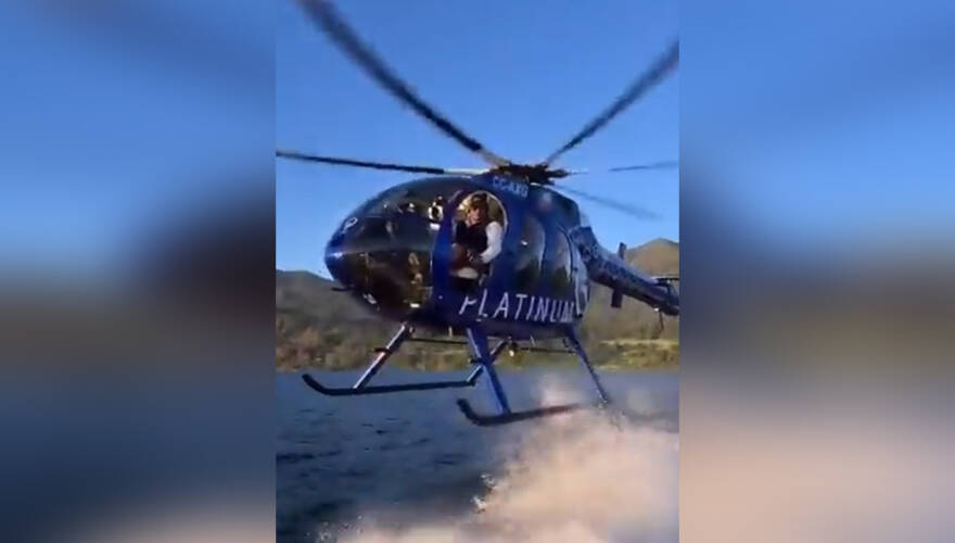 Habla piloto del helicóptero que apareció en fiesta en lanchas de Pucón