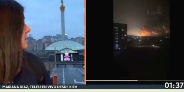 VIDEO. Los tensos momentos que vivió una reportera de Canal 13 en Kiev