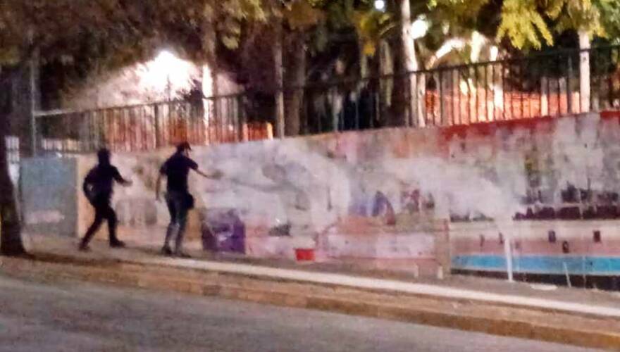 Polémico mural en Parque San Borja es rayado durante la madrugada