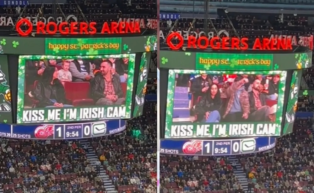 VIDEO. La inesperada "Kiss Cam" que mató de la risa a toda la NHL