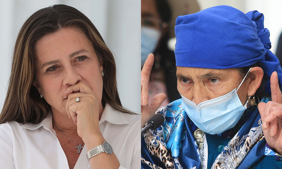 Épica parada de carros de machi Linconao: "Deja de hablar leseras