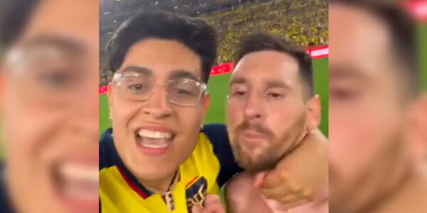 VIDEO. El incómodo momento de Messi con un hincha ecuatoriano