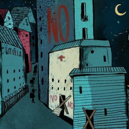 Ilustración sobre los derechos de los niños migrantes que han sido vulnerados.