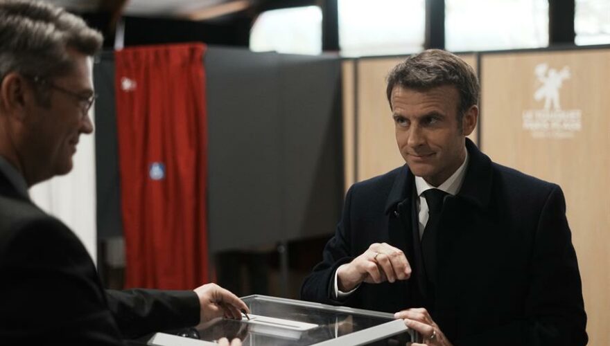 Emmanuel Macron, presidente de Francia que se presenta a la reelección