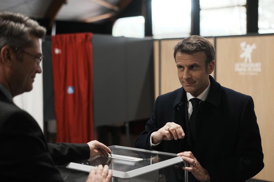 Emmanuel Macron, presidente de Francia que se presenta a la reelección