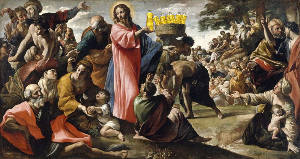 Jesús multiplica aceite