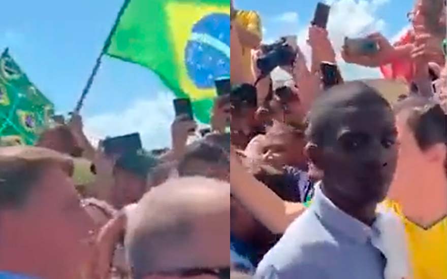 VIDEO. Guardia de Bolsonaro da vuelta a un ciudadano afrodescendiente