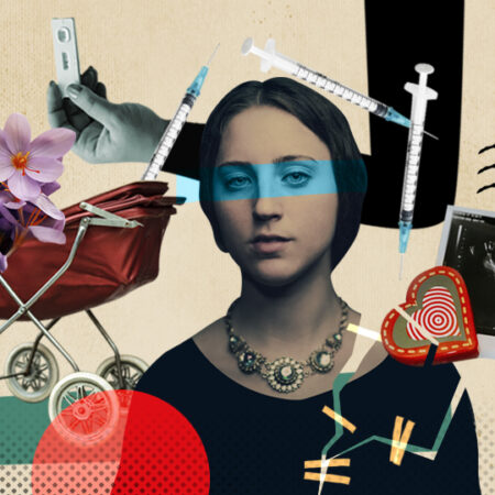 La imagen es un collage alusivo a la pérdida de un embarazo
