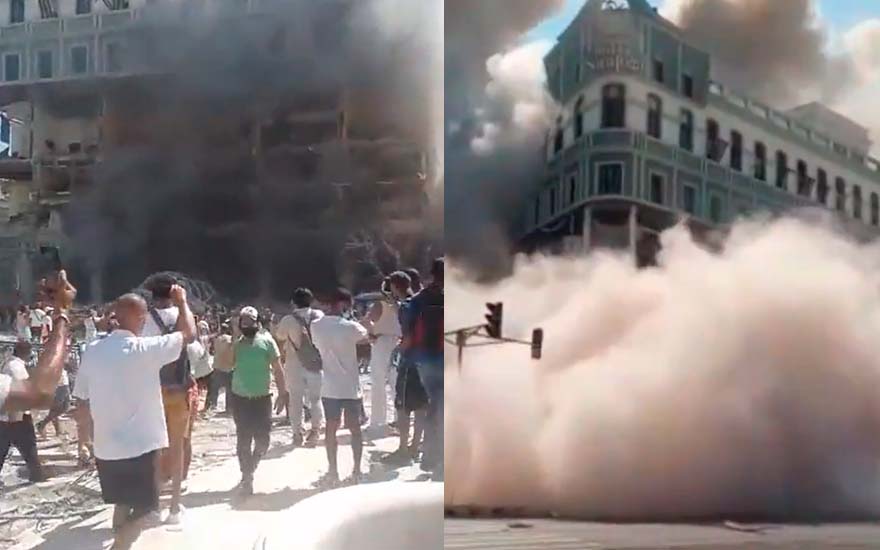 VIDEO. Los impactantes registros de explosión ocurrida en reconocido hotel  de La Habana en Cuba