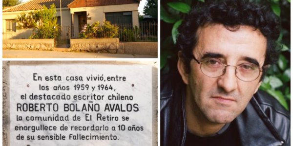 La imagen muestra a la casa de Bolaño en Quilpué