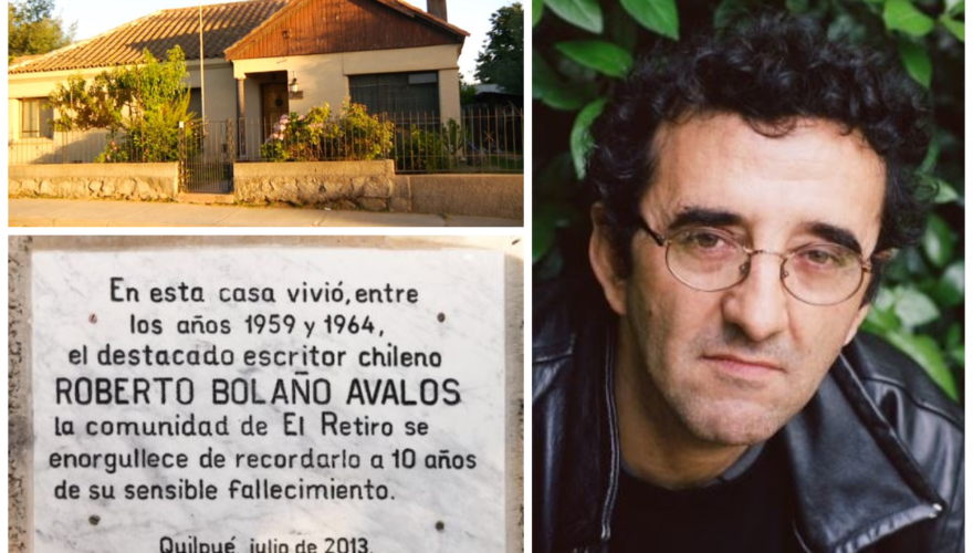 La imagen muestra a la casa de Bolaño en Quilpué