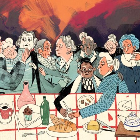 La imagen es una ilustración que muestra a distintas personas cuidándose