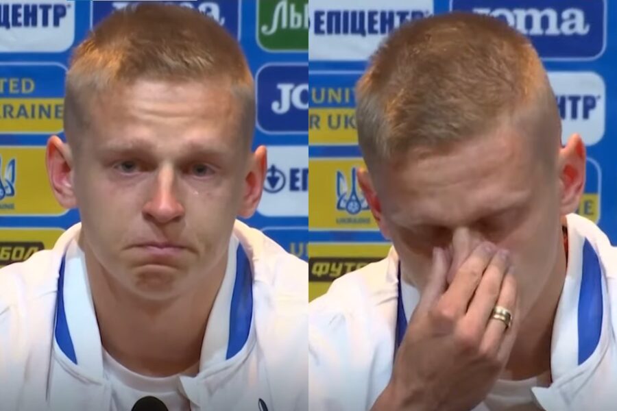 El llanto de Zinchenko antes de que Ucrania se juegue su cupo a Qatar