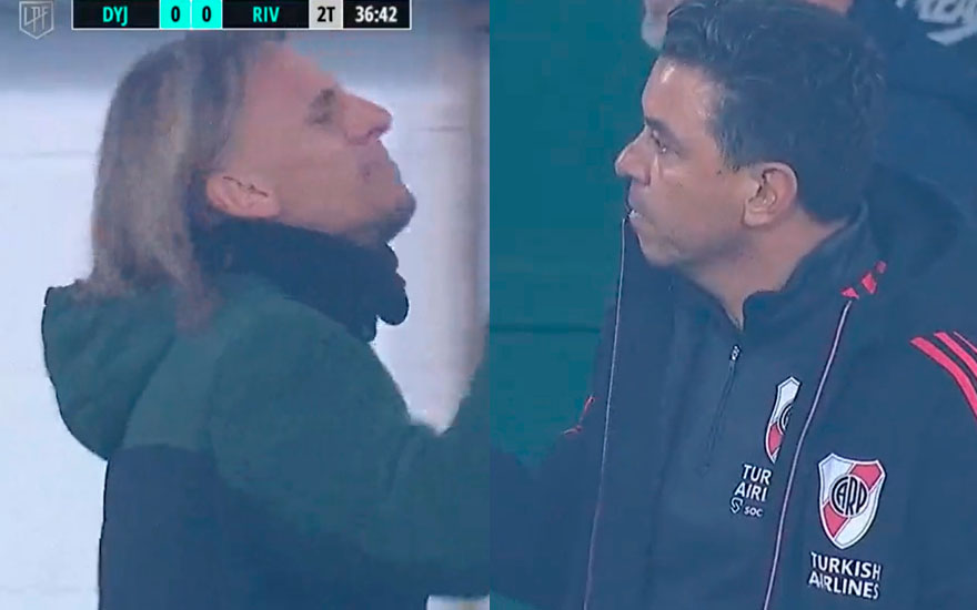 VIDEO. Beccacece tuvo día de furia ante River Plate y Marcelo Gallardo