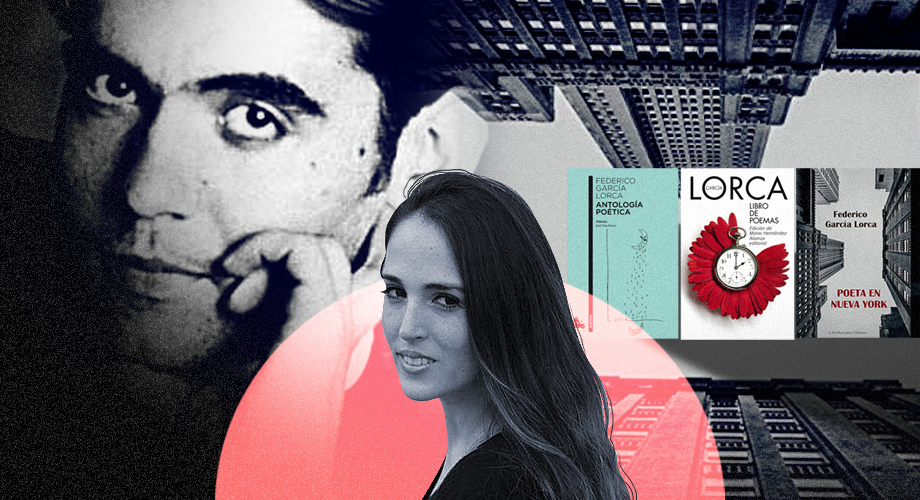Martorell frente a libros de Federico García Lorca