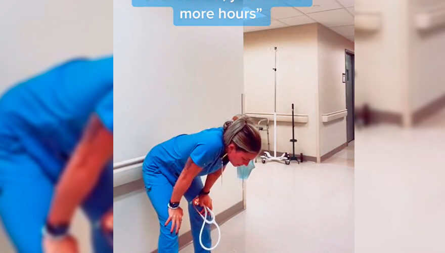 VIDEO. Critican a enfermera por grabar TikTok después de una muerte