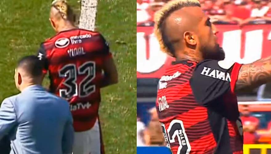VIDEO. El quite de Vidal en su debut por Flamengo que terminó en gol