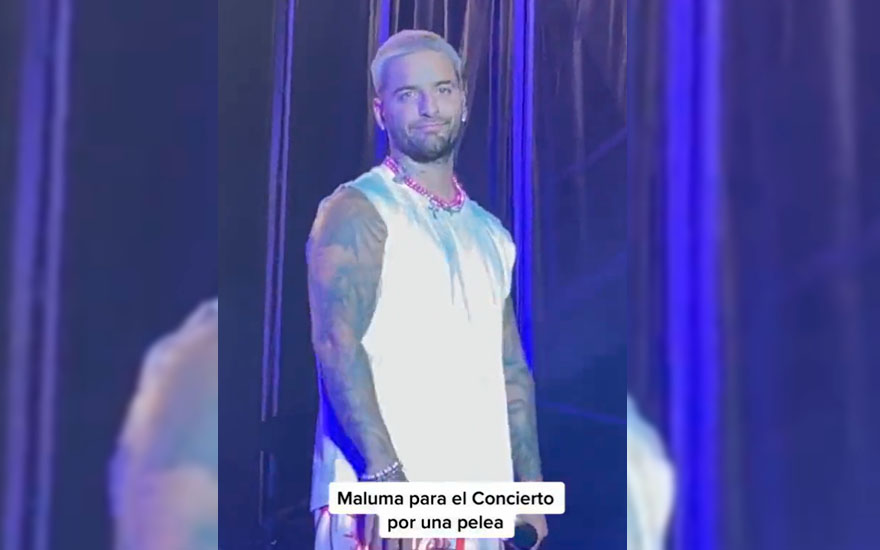 VIDEO. Maluma paró en seco show por pelea de unas fanáticas