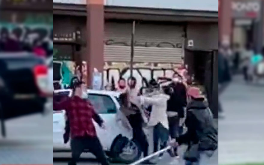Una insólita pelea se vivió en plena Plaza Sucre de Viña del Mar