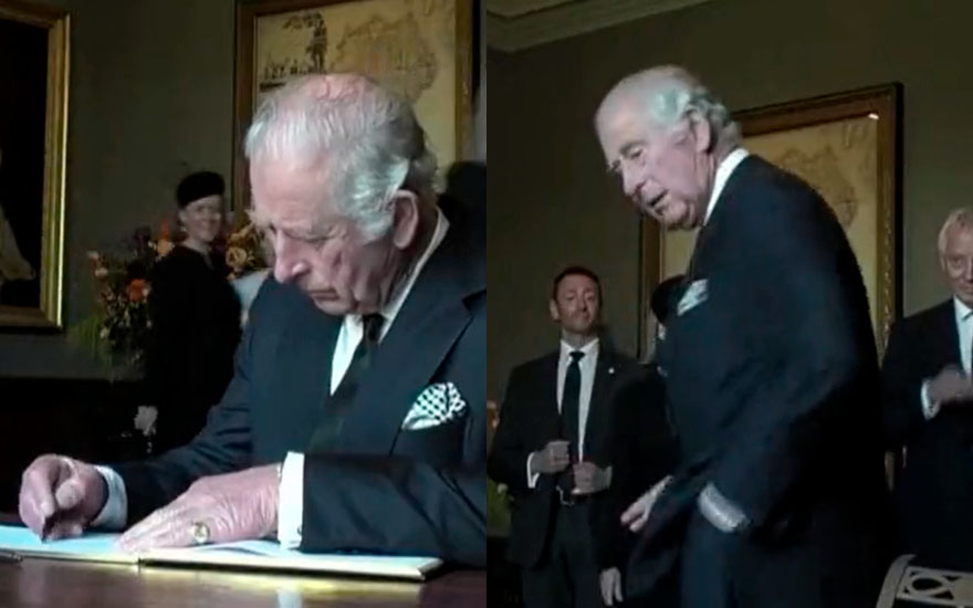 VIDEO. Carlos III se enojó y se volvió a molestar por uso de tinta