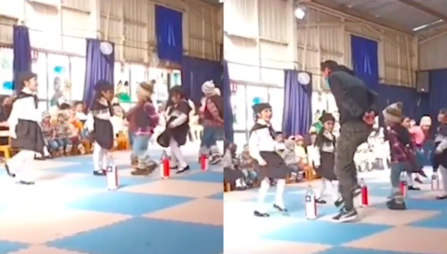 El tierno video de un papá que acompañó a su hija bailar