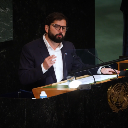 Presidente Gabriel Boric en su primer discurso frente a la Asamblea General de la ONU en Nueva York