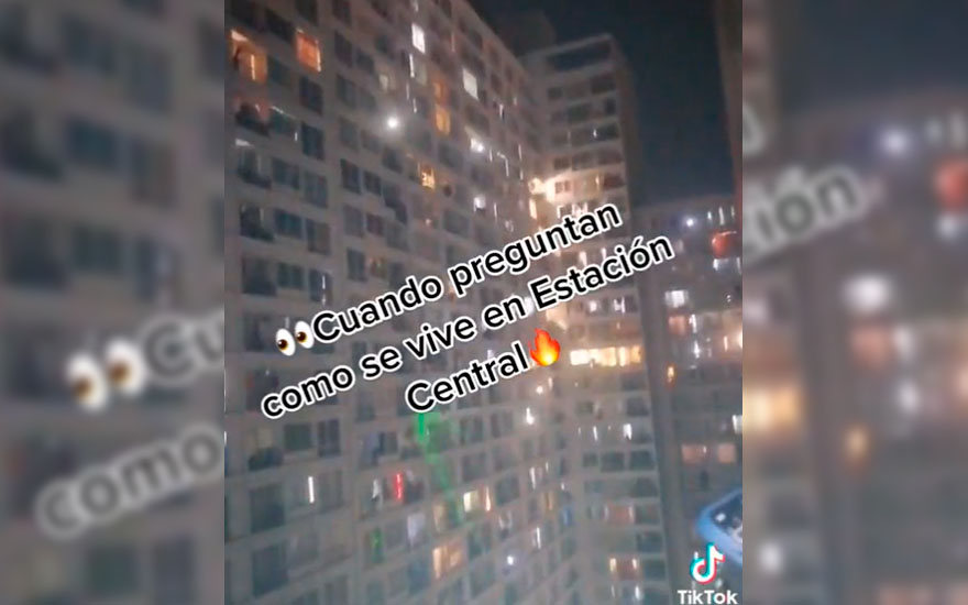 VIDEO. Viralizan nivel de ruido en Estación Central por fiestas