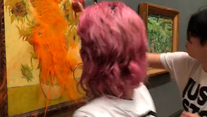 VIDEO. Ambientalistas vandalizan cuadro de Van Gogh en UK