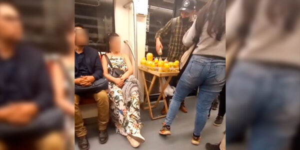 VIDEO. El viral de un vendedor ambulante en vagón de Metro
