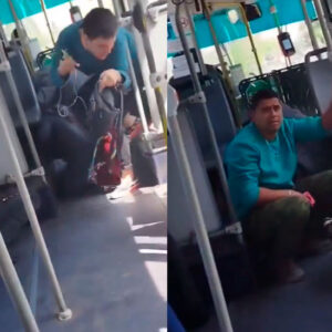 VIDEO. Apedrean bus de Transantiago durante el 18-O