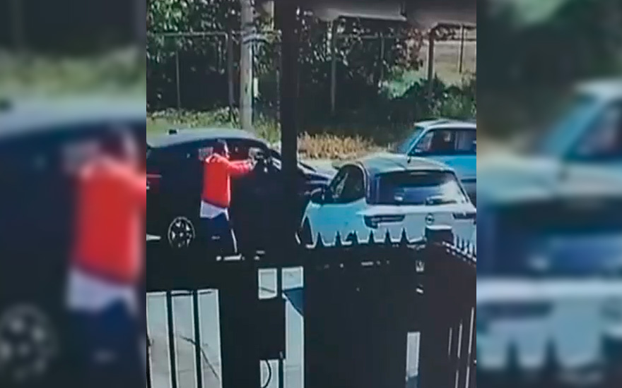 VIDEO. Hombre en San Bernardo evitó portonazo con un arma