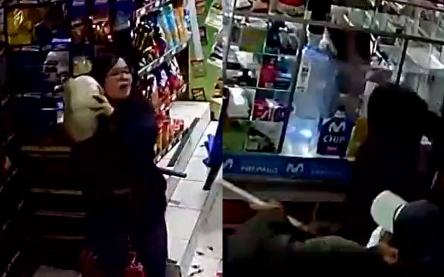 VIDEO. Mujer se defendió de robo en Coronel con un zapallo