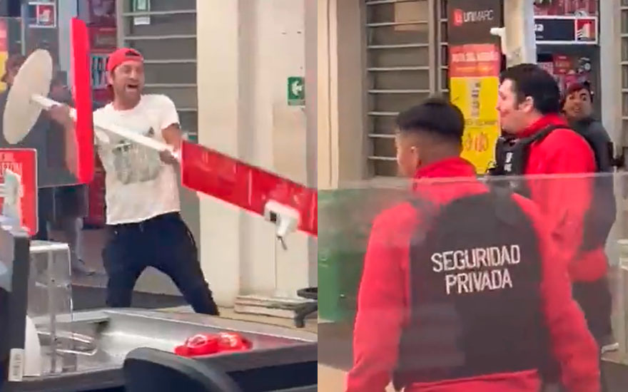 VIDEO. Registran violenta pelea en supermercado de San Pedro