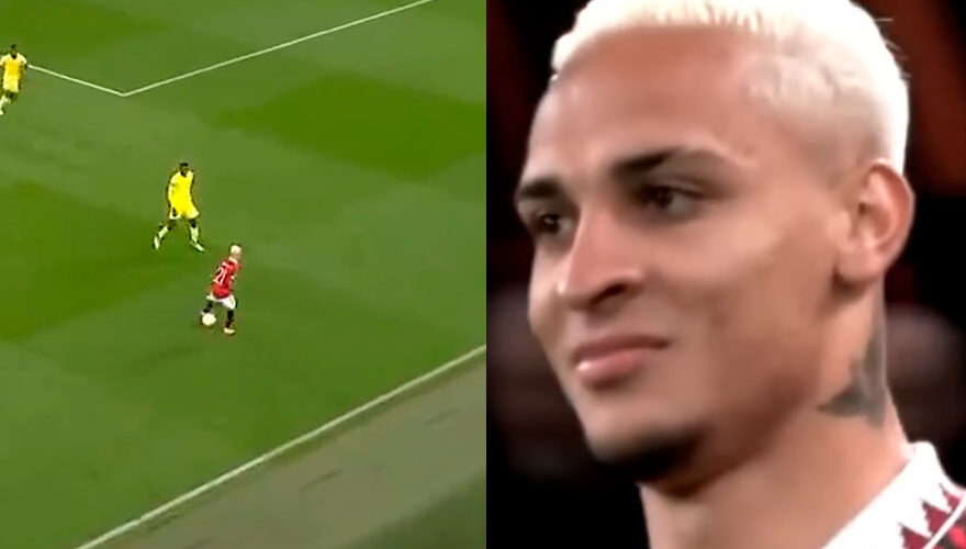 VIDEO. El inexplicable "lujito" de Antony con el Manchester United