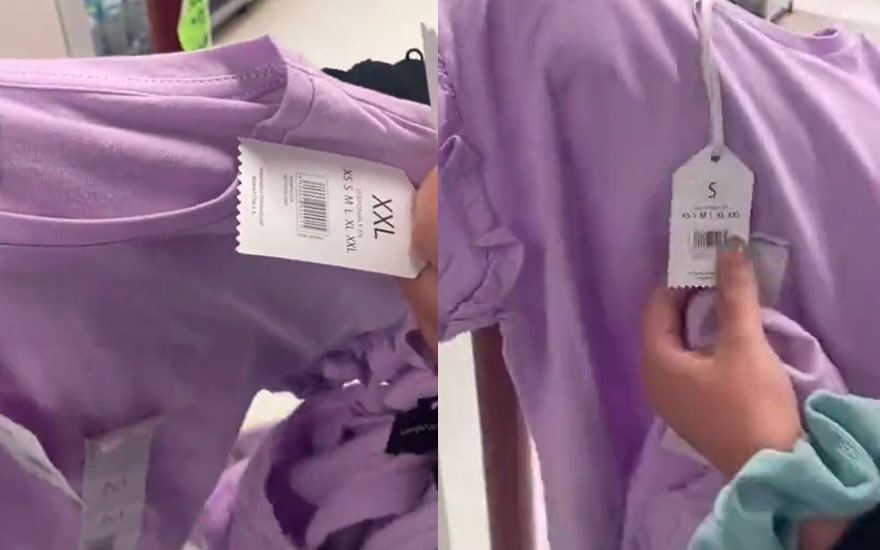 VIDEO. Denuncia por variación de precios en prenda XXL, M y S