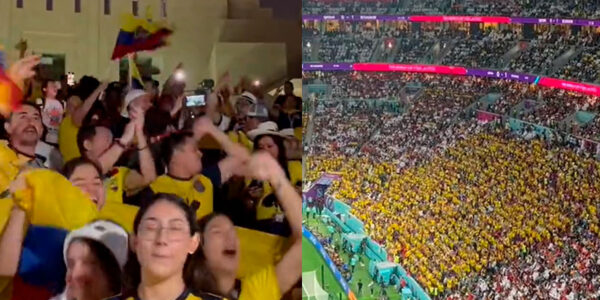 VIDEOS. Ecuatorianos realizaron cánticos contra Chile en Qatar