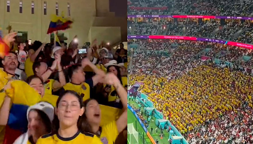VIDEOS. Ecuatorianos realizaron cánticos contra Chile en Qatar