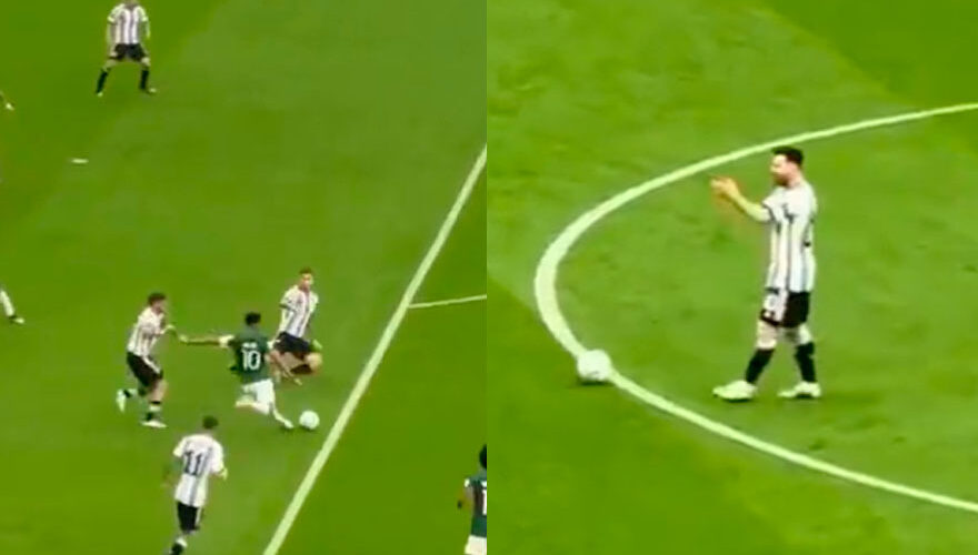 VIDEO. Graban reacción de Messi tras gol de Arabia Saudita